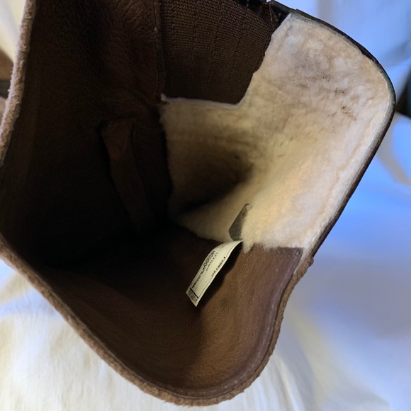 UGG brown suede and pebbled genuine leather riding boots - Picture 10 of 12